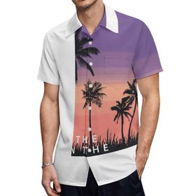 AILLOSA TH-397 Aloha Hawaii 3D Desen Kısa Kollu Erkek Gömlek