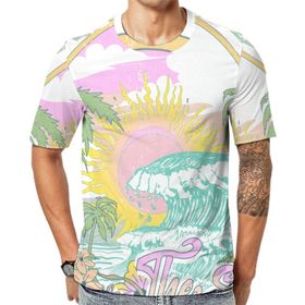 AILLOSA Th-406 Baskılı Desenli Kısa Kollu Unisex T-shirt