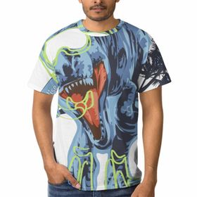 AILLOSA TH-409 Baskılı 3D Desen Beden Erkek T-shirt