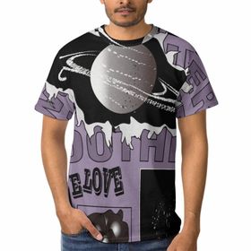 AILLOSA TH-41 3D Baskılı Desenli Kısa Kollu Erkek T-shirt