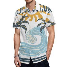 AILLOSA TH-410 Aloha Hawaii 3D Desen Kısa Kollu Erkek Gömlek