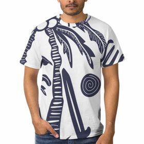 AILLOSA TH-412 Baskılı 3D Desen Beden Erkek T-shirt