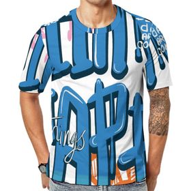 AILLOSA Th-413 Baskılı Desenli Kısa Kollu Unisex T-shirt
