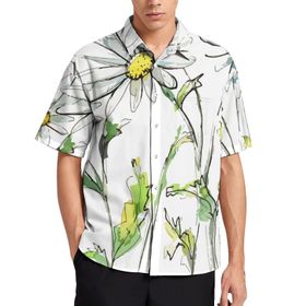 AILLOSA TH-415 Aloha Hawaii 3D Desen Kısa Kollu Erkek Gömlek