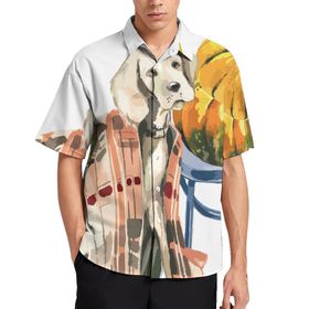 AILLOSA TH-418 Aloha Hawaii 3D Desen Kısa Kollu Erkek Gömlek