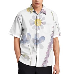 AILLOSA TH-422 Aloha Hawaii 3D Desen Kısa Kollu Erkek Gömlek