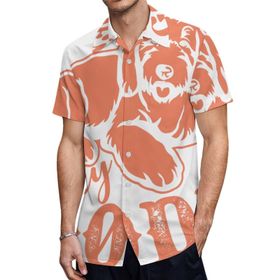 AILLOSA TH-424 Aloha Hawaii 3D Desen Kısa Kollu Erkek Gömlek