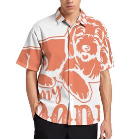 AILLOSA TH-424 Aloha Hawaii 3D Desen Kısa Kollu Erkek Gömlek