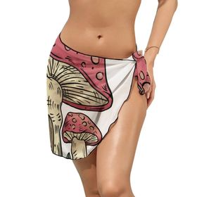 AILLOSA TH-434 Wrap Sarong Beyaz Siyah Kadın Plaj Elbise