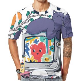 AILLOSA Th-435 Baskılı Desenli Kısa Kollu Unisex T-shirt