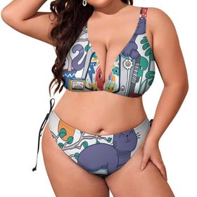 AILLOSA TH-435 Dolgulu İki Parça Büyük Beden Kadın Bikini Seti