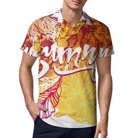 AILLOSA TH-437 3D Baskılı Desen Kısa Kollu Polo Yaka Erkek T-shirt