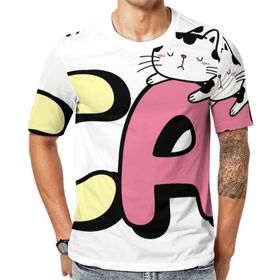 AILLOSA Th-442 Baskılı Desenli Kısa Kollu Unisex T-shirt