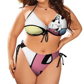 AILLOSA TH-442 Karın Kontrolü İki Parça Büyük Beden Kadın Bikini Seti