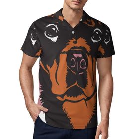 AILLOSA TH-445 3D Baskılı Desen Kısa Kollu Polo Yaka Erkek T-shirt
