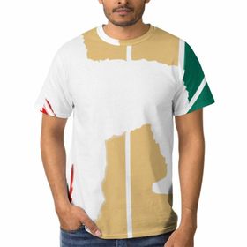 AILLOSA TH-449 Baskılı 3D Desen Beden Erkek T-shirt