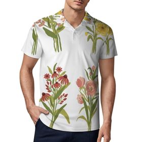 AILLOSA TH-450 3D Baskılı Desen Kısa Kollu Polo Yaka Erkek T-shirt