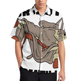 AILLOSA TH-456 Aloha Hawaii 3D Desen Kısa Kollu Erkek Gömlek