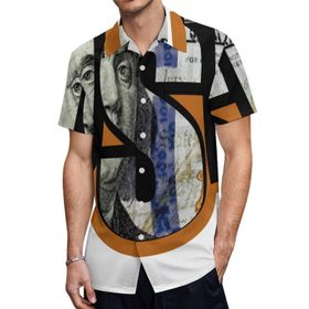 AILLOSA TH-463 Aloha Hawaii 3D Desen Kısa Kollu Erkek Gömlek