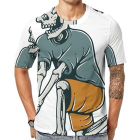 AILLOSA Th-464 Baskılı Desenli Kısa Kollu Unisex T-shirt