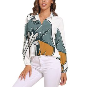 AILLOSA TH-464 V Yaka Kadın Bluz