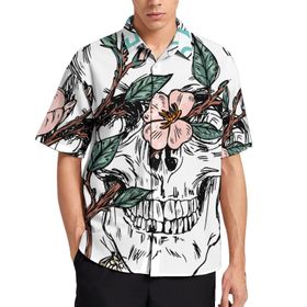 AILLOSA TH-465 Aloha Hawaii 3D Desen Kısa Kollu Erkek Gömlek