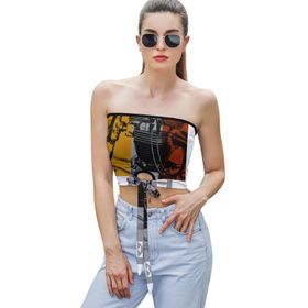 AILLOSA TH-466 Seksi File Tüp Üst Yaz Tube Top Tank Tops Askılı Üst Bluz
