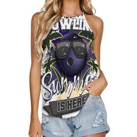 AILLOSA TH-469 Yuvarlak Yaka Kolsuz Kadın T-shirt