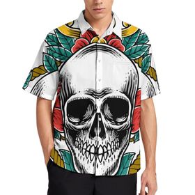 AILLOSA TH-470 Aloha Hawaii 3D Desen Kısa Kollu Erkek Gömlek
