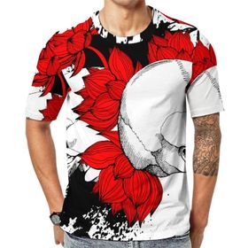 AILLOSA Th-475 Baskılı Desenli Kısa Kollu Unisex T-shirt