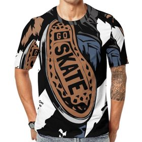 AILLOSA Th-478 Baskılı Desenli Kısa Kollu Unisex T-shirt