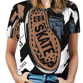 AILLOSA TH-478 Tamamı Baskılı Kısa Kollu Yuvarlak Yaka Kadın T-shirt