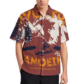 AILLOSA TH-488 Aloha Hawaii 3D Desen Kısa Kollu Erkek Gömlek