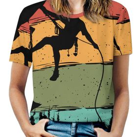 AILLOSA TH-490 Tamamı Baskılı Kısa Kollu Yuvarlak Yaka Kadın T-shirt