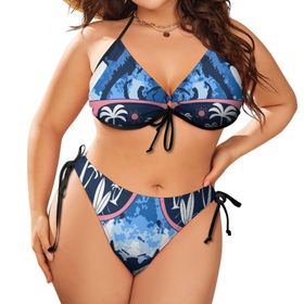 AILLOSA TH-493 Karın Kontrolü İki Parça Büyük Beden Kadın Bikini Seti
