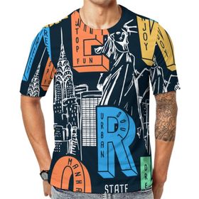 AILLOSA Th-495 Baskılı Desenli Kısa Kollu Unisex T-shirt