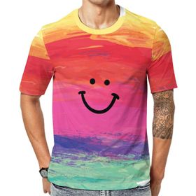 AILLOSA Th-74 Baskılı Desenli Kısa Kollu Unisex T-shirt