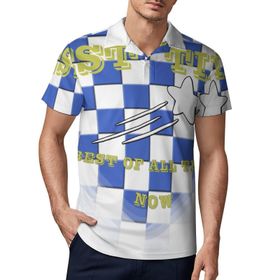 AILLOSA TH-78 3D Baskılı Desen Kısa Kollu Polo Yaka Erkek T-shirt
