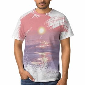 AILLOSA TH-85 3D Baskılı Desenli Kısa Kollu Erkek T-shirt