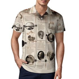 AILLOSA YH-1 3D Baskılı Desen Kısa Kollu Polo Yaka Erkek T-shirt