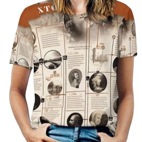 AILLOSA YH-1 Tamamı Baskılı Kısa Kollu Yuvarlak Yaka Kadın T-shirt
