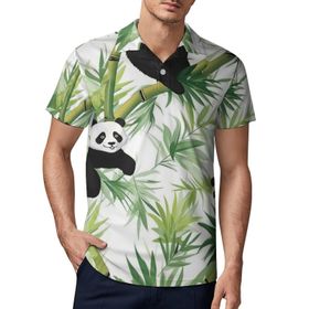 AILLOSA YH-10 3D Baskılı Desen Kısa Kollu Polo Yaka Erkek T-shirt