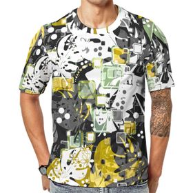 AILLOSA YH-101 Baskılı Desenli Kısa Kollu Unisex T-shirt