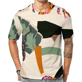 AILLOSA YH-103 Baskılı Desenli Kısa Kollu Unisex T-shirt