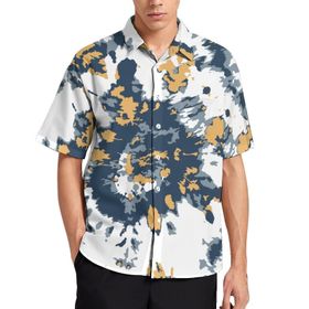 AILLOSA YH-104 Aloha Hawaii 3D Desen Kısa Kollu Erkek Gömlek