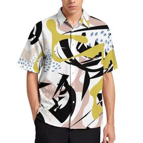 AILLOSA YH-105 Aloha Hawaii 3D Desen Kısa Kollu Erkek Gömlek