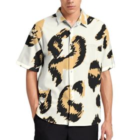 AILLOSA YH-108 Aloha Hawaii 3D Desen Kısa Kollu Erkek Gömlek