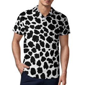AILLOSA YH-115 3D Baskılı Desen Kısa Kollu Polo Yaka Erkek T-shirt