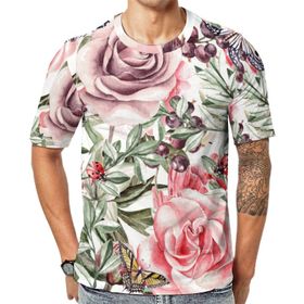 AILLOSA YH-120 Baskılı Desenli Kısa Kollu Unisex T-shirt