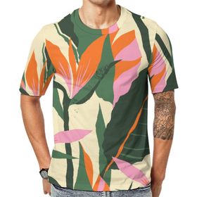 AILLOSA YH-127 Baskılı Desenli Kısa Kollu Unisex T-shirt